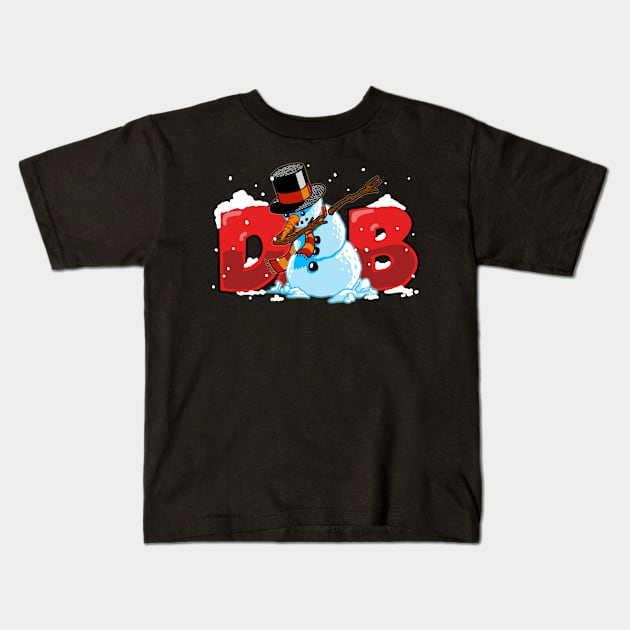 Dabbing Snowman Shirt Christmas Gift Dab Santa Claus T-Shirt 2 Kids T-Shirt by vo_maria